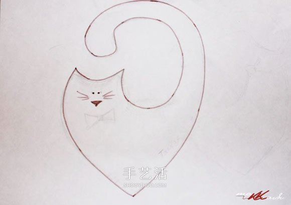 情侣猫咪公仔的制作方法 浪漫布艺情人节礼物